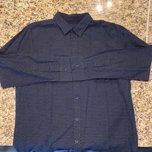 Prana navy long sleeve button up